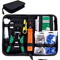 Los mejores  - SGILE Comprobador de Cable de Red RJ45 Network Tool Kits Red Profesional Mantenimiento de la Computadora Lan Cable…
